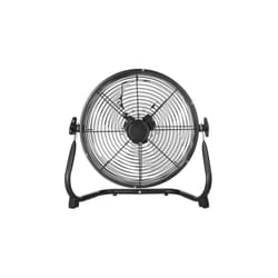 Fabrilamp - Ventilateur industriel Midas 60w Noir/chrome 41,5d 3 Vitesses, réglable 45x47x19 Cm