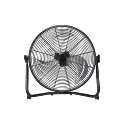 Fabrilamp - Ventilateur industriel Midas 120w Noir/chrome 55d 3 vitesses, réglable 59x62x22 Cm