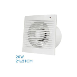 Fabrilamp - hotte aspirante de bain carré > pour tubes de ø 15 cm (20 w, 2100 tr/min, 230 v), couleur blanc