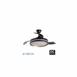 Le ventilateur de plafond Mandarin Black/Gold allie fonctionnalité et style pour optimiser votre confort. Cet appareil polyva ...