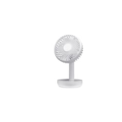 Mini ventilateur de bureau sans fil rechargeable Limousin avec alimentation usb (moteur 5 w cc, 3 vitesses), blanc