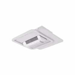 Ventilateur de plafond carré defromthe OBELISCO series in WHITE. Design très moderne et original, en métal et polycarbonate.  ...