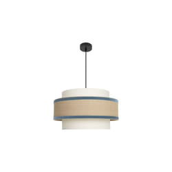 Fabrilamp - Lampe suspendue Cornaline 1x27 Beige/bleu