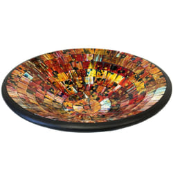Sans Marque - Coupelle vide poche ronde artisanale rouge 27 cm