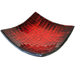 Sans Marque - Coupelle vide poche artisanale rouge 24 cm