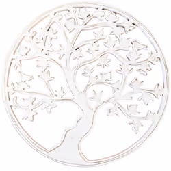 Décoration murale arbre de vie en bois blanc patiné 40 cm En Bois Dimensions moyennes (chaque modèle est sensiblement différe ...