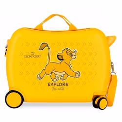 Valise enfant - Disney - Valise trotteur Le Roi Lion Explore the wild - 50 x 39 x 20 cm - Jaune