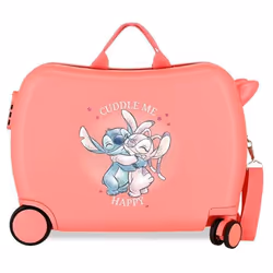 Valise enfant - Disney - Valise trotteur Stitch Cuddle me - 50 x 39 x 20 cm - Corail