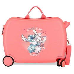 Valise enfant - Disney - Valise trotteur Stitch Cuddle me - 50 x 39 x 20 cm - Corail
