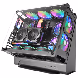 Mars Gaming MCB, Tower, PC, Noir, ATX, micro ATX, Mini-ITX, Verre trempé, 13,5 cm