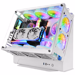 Mars Gaming MCBW, Tower, PC, Blanc, ATX, micro ATX, Mini-ITX, Verre trempé, 13,5 cm