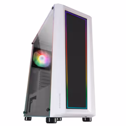 Mars Gaming MCARTW, Midi Tower, PC, Blanc, ATX, micro ATX, Mini-ITX, Acrylique, Verre trempé, 15,7 cm