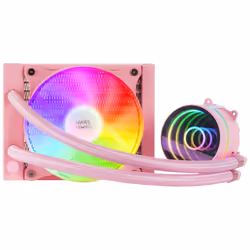 Mars Gaming MLONE120P système de refroidissement d’ordinateur Processeur Refroidisseur de liquide tout-en-un 12 cm Rose 1 pièce(s)