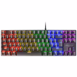 Mars Gaming MK80, Sans clé (80 - 87%), USB, Clavier mécanique, QZERTY, LED RGB, Noir