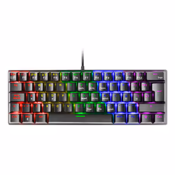 Mars Gaming MK60, Avec fil, USB, Clavier mécanique, QWERTY, LED RGB, Noir