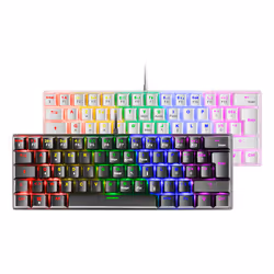 Mars Gaming MK60, Avec fil, USB, Clavier mécanique, AZERTY, LED RGB, Noir