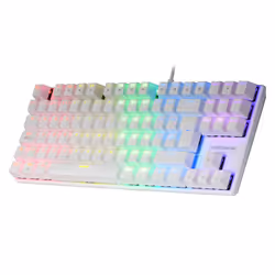 Mars Gaming MK80 clavier USB QWERTY Espagnole Blanc