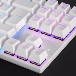 Mars Gaming MK80 clavier USB QWERTY Espagnole Blanc