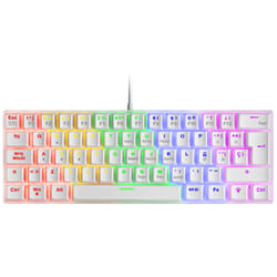 Mars Gaming MK60 clavier USB QWERTY Espagnole Blanc