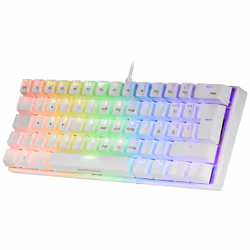 Mars Gaming MK60 clavier USB QWERTY Espagnole Blanc