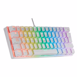 Mars Gaming MK60 clavier Jouer USB QWERTY Anglais américain Blanc