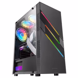 Mars Gaming MCU3, Tower, PC, Noir, ATX, micro ATX, Mini-ITX, Jouer, 15,8 cm