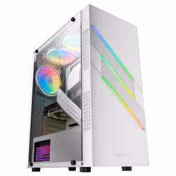 Mars Gaming MCU3W, Tower, PC, Blanc, ATX, micro ATX, Mini-ITX, Jouer, 15,8 cm