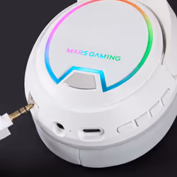 Mars Gaming MHW-100 Casque Avec fil &sans fil Arceau Jouer USB Type-C Blanc - Vue supplémentaire 4