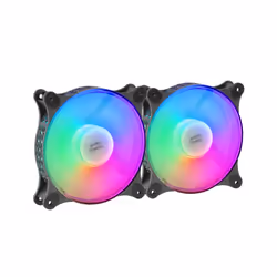 Mars Gaming MFDUO, Ventilateur, 12 cm, 1100 tr/min, 38 cfm, Noir