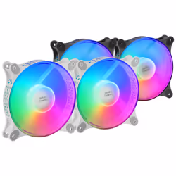 Mars Gaming MFDUOW système de refroidissement d'ordinateur Boitier PC Ventilateur 12 cm Blanc - Vue supplémentaire 6