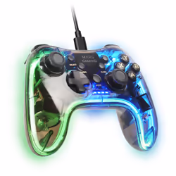 Mars Gaming MGPC accessoire de jeux vidéo Transparent USB Manette de jeu Android, MAC, Nintendo Switch, PC, Playstation 3
