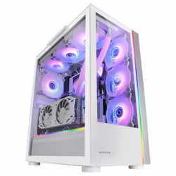 Mars Gaming MCULTRAW, Tower, PC, Blanc, ATX, micro ATX, Mini-ITX, EATX, Jouer, 18,5 cm