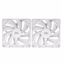 Mars Gaming MFPROX2W système de refroidissement d’ordinateur Boitier PC Ventilateur 12 cm Blanc 2 pièce(s)