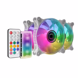 Mars Gaming MF3DKITW, Ventilateur, 12 cm, 1100 tr/min, 14 dB, Blanc