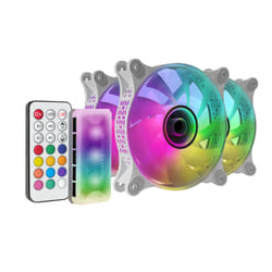 Mars Gaming MF3DKITW système de refroidissement d’ordinateur Boitier PC Ventilateur 12 cm Blanc 3 pièce(s)