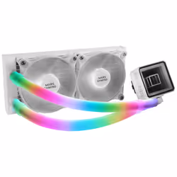 Mars Gaming MCA-WT, Tuyau, Silicone, Blanc, 1 cm, 1,2 cm, 33 cm