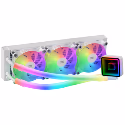 Mars Gaming MLULTRA360W, Refroidisseur de liquide tout-en-un, 12 cm, 15 dB, 69,2 cfm, Blanc