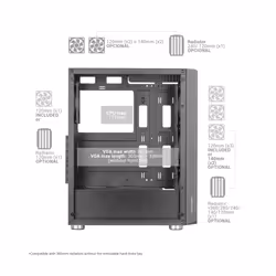 Mars Gaming MC-3000 Midi Tower Noir - Vue supplémentaire 6