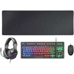 Ensemble Clavier Gaming RGB - Mars Gaming - MCP-RGB3 - Souris 3200 DPI - Casque Over-Ear RGB - Tapis de Souris