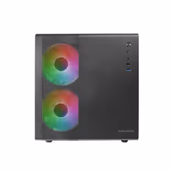 Mars Gaming MC-400, Mini Tower, PC, Blanc, micro ATX, Mini-ITX, Jouer, Ventilateur