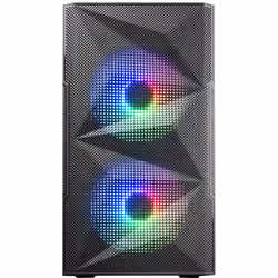 Mars Gaming MC-ME, Mini Tower, PC, Noir, micro ATX, Mini-ITX, Métal, Verre trempé, Jouer