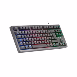 Mars Gaming MK023, Avec fil, USB, Clavier à membrane, QWERTY, LED RGB, Noir
