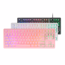 Mars Gaming MK023 clavier Jouer USB QWERTY Espagnole Rose