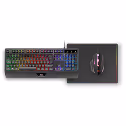 Mars Gaming MCP124 clavier Souris incluse Jouer USB QWERTY Espagnole Noir