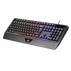 Mars Gaming MCP124 clavier Souris incluse Jouer USB QWERTY Espagnole Noir