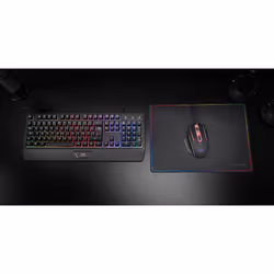 Mars Gaming MCP124 clavier Souris incluse Jouer USB AZERTY Français Noir - Vue supplémentaire 6