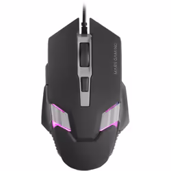 Mars Gaming MM024, Droitier, Optique, USB Type-A, 4000 DPI, Noir