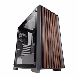 Mars Gaming MC-WOOD, Midi Tower, PC, Noir, ATX, micro ATX, Mini-ITX, Mesh, SGCC, Verre trempé, Bois, Jouer