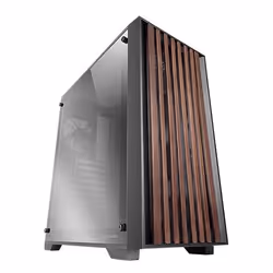 Mars Gaming MC-WOODC, Midi Tower, PC, Noir, ATX, micro ATX, Mini-ITX, Mesh, SGCC, Bois, Chromed glass, Jouer