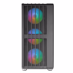 Mars Gaming MC-VAULT, Midi Tower, PC, Noir, ATX, micro ATX, Mini-ITX, Mesh, SGCC, Verre trempé, Jouer